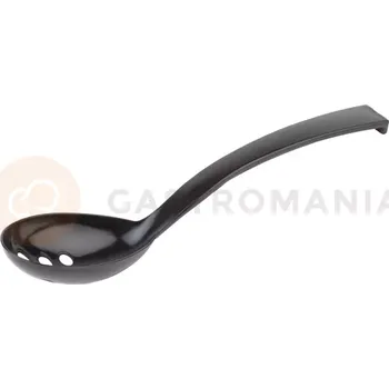 Příbor Lžíce na olivky z plastu, černá 230 mm, sada 6 ks | APS, 88598