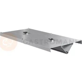 Digestoř Centrální gastronomická digestoř z nerezové oceli, odsávací, šikmá 3900x1800x450 mm | ASBER, CEHO-3918/2