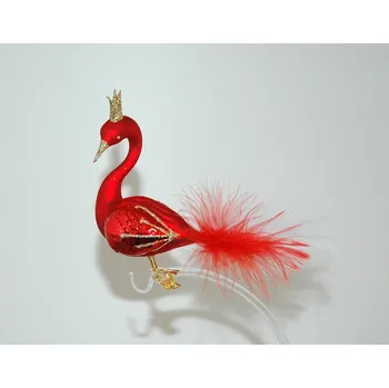 Vánoční ozdoba Vánoční ozdoba Labuť - 2398, v červeném dekoru