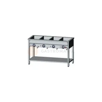 Výdejník vody Vodní lázeň elektrická, 4 komorová, 1400x600x850 mm s policí, 3,2 kW | EGAZ, BE-4WS