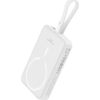 Baseus P10022109223-00 bezdrátová MagSafe / Mini Powerbanka 10000 mAh / 20W / bílá
