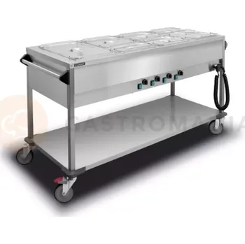 Výdejník vody Pojízdná vodní lázeň, 4xGN 1/1 200 mm, s nezávislým ohříváním | LOZAMET, BJN.4GN