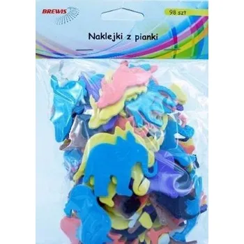 Set školních potřeb Naklejki z pianki dzikie zwierzęta 98szt