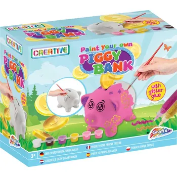 Pokladnička Keramická kasička prasátko Vybarvi si sám