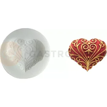 Kuchyňská sůl Forma na cukrovou hmotu SLK 192 - srdce, 62x55 mm | SILIKOMART, Sugarflex Hearts