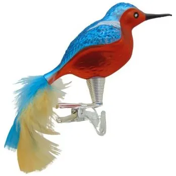 Vánoční ozdoba Vánoční ozdoba ptáček Ledňáček velký