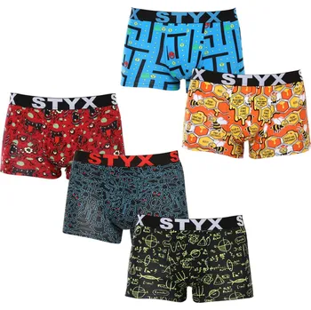 Boxerky 5PACK pánské boxerky Styx art sportovní guma vícebarevné (5G1269124) XXL Možnost vrácení zboží ZDARMA do 120 dnů!