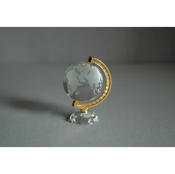 Skleněný malý globus v čiré barvě