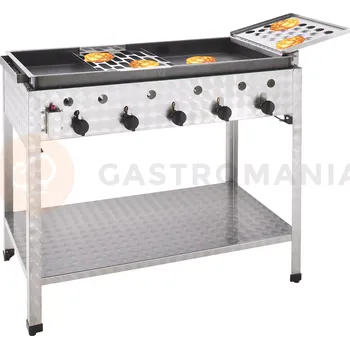 Příslušenství pro gril Plynová grilovací deska na bramboráky 5 plotýnek, 995x530x830 mm | NEUMARKER, 00-50456