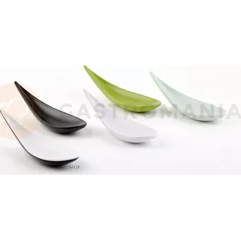 Příbor Lžička na předkrmy z melaminu 145x45x45 mm bílá/černá | APS Halftone