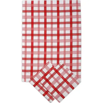 Utěrka Tegatex Utěrka bavlna 3 ks - moderní káro červená 50*70 cm