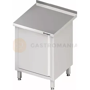 Kuchyňská linka Stůl nerezový přístěnný s křídlovými dveřmi 600x600x850 mm | STALGAST, 980146060