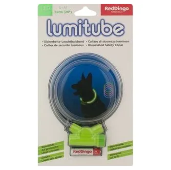 Obojek pro psa Obojek Lumitube S-M 15-50 cm zelený BEZ BATERIE