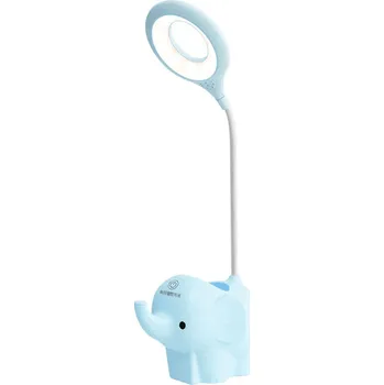 Dětské svítidlo Stolní lampička a stojan pro mobil v jednom modrý slon
