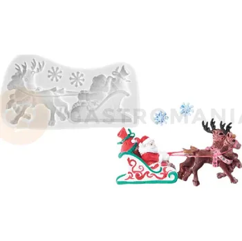 Kuchyňská sůl Forma na cukrovou hmotu SLK 042 - sáně, 111x56 mm | SILIKOMART, Sugarflex Xmas Sleigh