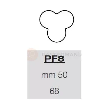 Výrobník cukrové vaty Šablona s formičkami na těsto - 68x květina 50 mm, 57,5x39 cm | PAVONI, PF8