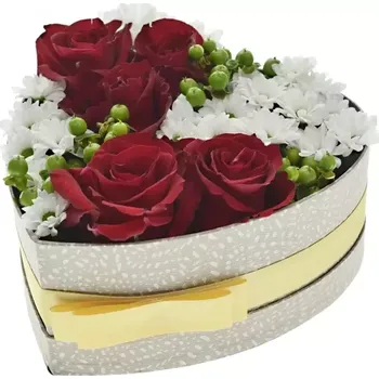 Dárková krabička Krabička květin LAYAN šampaň 19x9cm