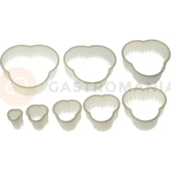 Výroba svíčky Sada nylonových vykrajovátek - čtyřlístek vlnitý 8 ks | SILIKOMART, Nylon Cutter 09