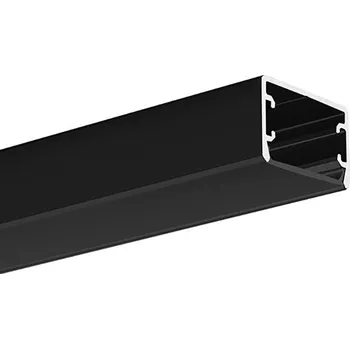 LED lišta LED hliníkový profil KLUŚ GLAZA-LL černá anoda 2m