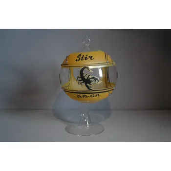 Svícen Koule na svíčku, 12cm, se stojánkem, znamení zvěrokruhu Štír