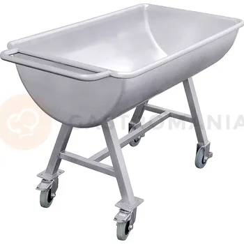 Nerezový dřez Nerezová vana na dvou kolech, 200 l, 1610x650x825 mm | CONTACTO, 400/200