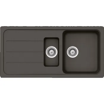 Granitový dřez SCHOCK Formhaus - Granitový dřez, 100x50 cm, s ovládáním odtoku, Asphalt FOMD150LAGAS