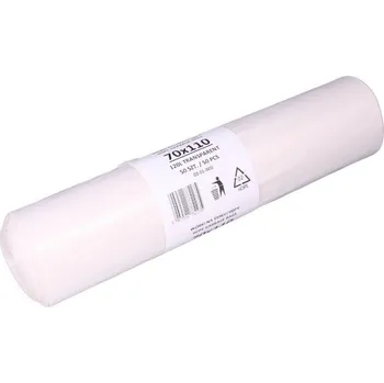 Pytle na odpadky Odpadkové pytle HDPE 120 l, 70*110 cm, transparentní, role 50 ks