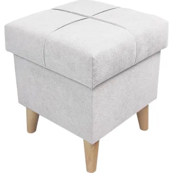 Taburet Taburet Dream 37 × 37 s úložným prostorem – světle šedý