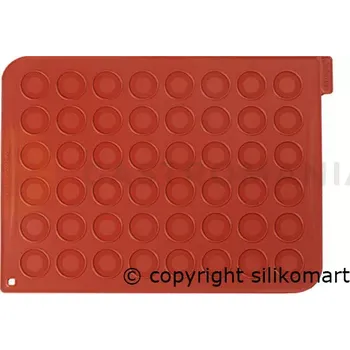 Výroba svíčky Silikonová podložka s vyznačenými kolečky na makronky 48x3,5 cm, 30x40 cm | SILIKOMART, Macarons
