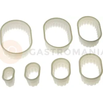 Výroba svíčky Sada nylonových vykrajovátek - ovál vlnitý 7 ks | SILIKOMART, Nylon Cutter 07