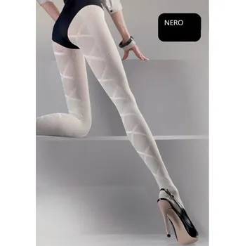 Dámská móda Vzorované punčocháče ZANTE 60den, černé, vel.M (CODE 499)