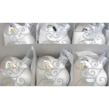 Vánoční ozdoba Vánoční srdce 3012 set 6ks