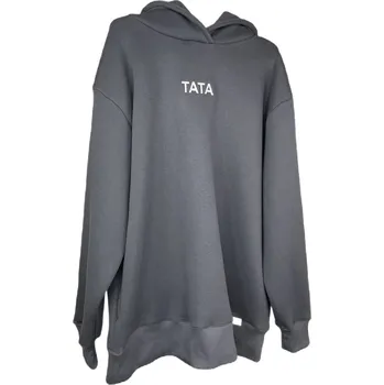 Pánská mikina Mimilove Pánská oversize mikina s kapucí TATA Grafit
