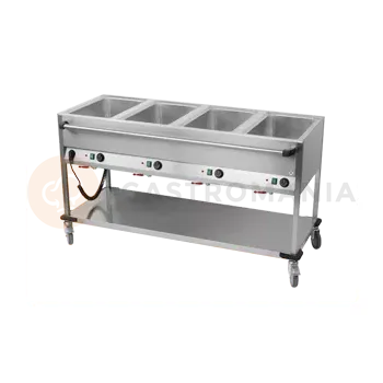 Výdejník vody Vodní lázeň pojízdná dělená 1650x700x900 mm | RM GASTRO, BMPD-4-1/1