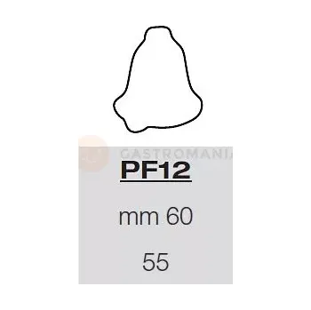 Výrobník cukrové vaty Šablona s formičkami na těsto - 55x zvoneček 60 mm, 57,5x39 cm | PAVONI, PF12