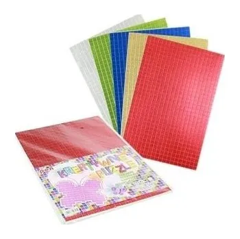 Set školních potřeb Pianka metalic puzzle mix kolorów 20x30cm 5szt