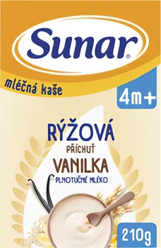 Dětská kaše Sunar Mléčná rýžová kaše 210 g vanilková
