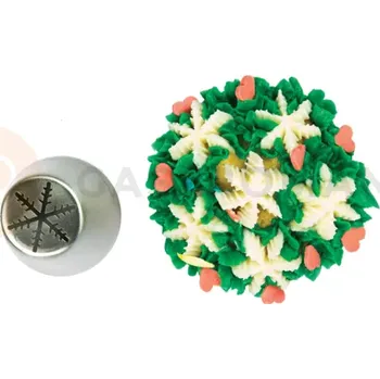 Výroba svíčky Cukrářská špička na zdobení, sněhová vločka - ø 25 mm | SILIKOMART, Snowflakes Tubes