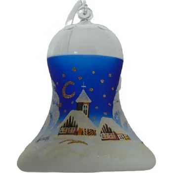 Svícen Zvon na svíčku se stojanem modrý