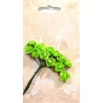 Set školních potřeb Różyczki papierowe 12szt jasnozielone