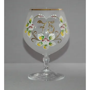 Sklenice Výroční sklenička Carmen 75let bílá