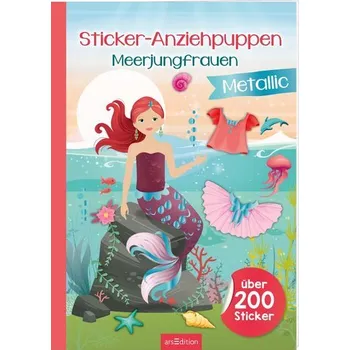 První čtění Sticker-Anziehpuppen Metallic - Meerjungfrauen - Schindler, Eva
