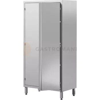 Dětská skříň Nerezová úložná skříň s křídlovými dveřmi, 3 police 800x500x1800 mm | ASBER, SC2-85/18-3S-HD