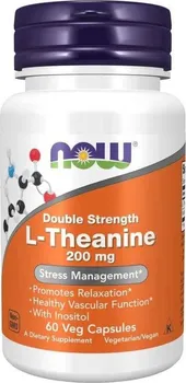 Aminokyselina Now Foods Double Strenght L-Theanine 60 cps.