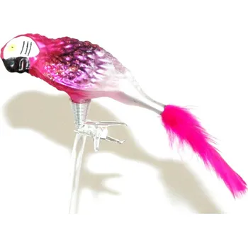 Vánoční ozdoba Vánoční ozdoba papoušek do růžova