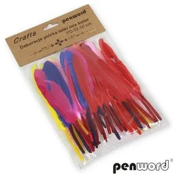 Set školních potřeb Piórka lotki mix 10-15cm 50szt