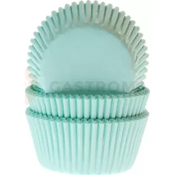Kuchyňská sůl Košíčky na cupcake, průměr 5 cm, 50 ks mátová barva | HOUSE OF MARIE, HM1227