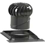 Set 1 pro šikmou střechu HPi s ventilační turbínou Lomanco BIB 12 a univerzální základnou černá