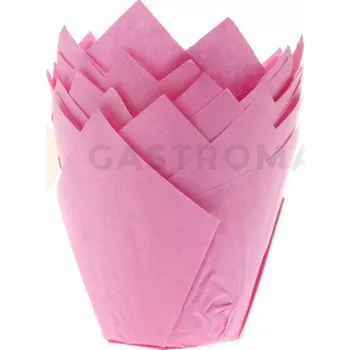 Kuchyňská sůl Košíčky na cupcake - tulipán, průměr 5 cm, 36 ks, růžová | HOUSE OF MARIE, HM5690