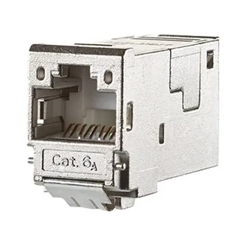 Síťový konektor METZ CONNECT E-DAT MC modul konektor RJ45 kat. 6a, stíněný, 180°, montáž bez nástrojů (130910-I) - 26.11.0652